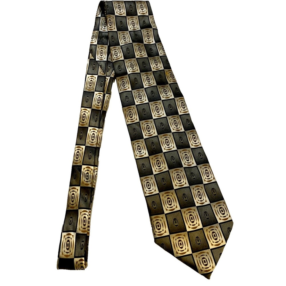 #7909 BERGAMO GRAY SWIRLS SILK XLONG NECKTIE 4 X 67
